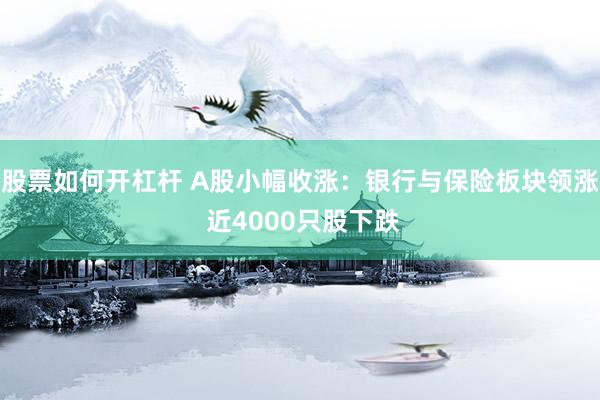 股票如何开杠杆 A股小幅收涨：银行与保险板块领涨 近4000只股下跌