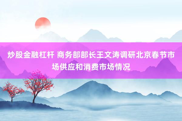 炒股金融杠杆 商务部部长王文涛调研北京春节市场供应和消费市场情况