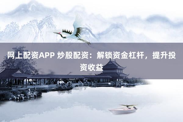 网上配资APP 炒股配资：解锁资金杠杆，提升投资收益