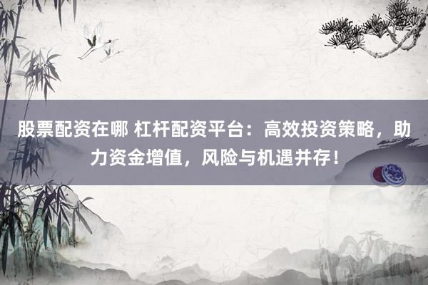 股票配资在哪 杠杆配资平台：高效投资策略，助力资金增值，风险与机遇并存！