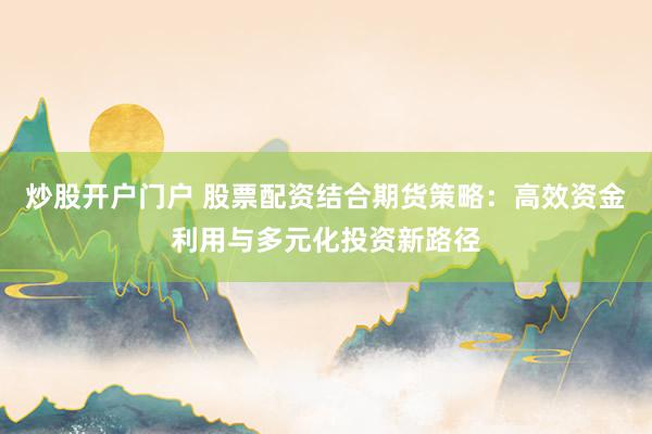 炒股开户门户 股票配资结合期货策略：高效资金利用与多元化投资新路径