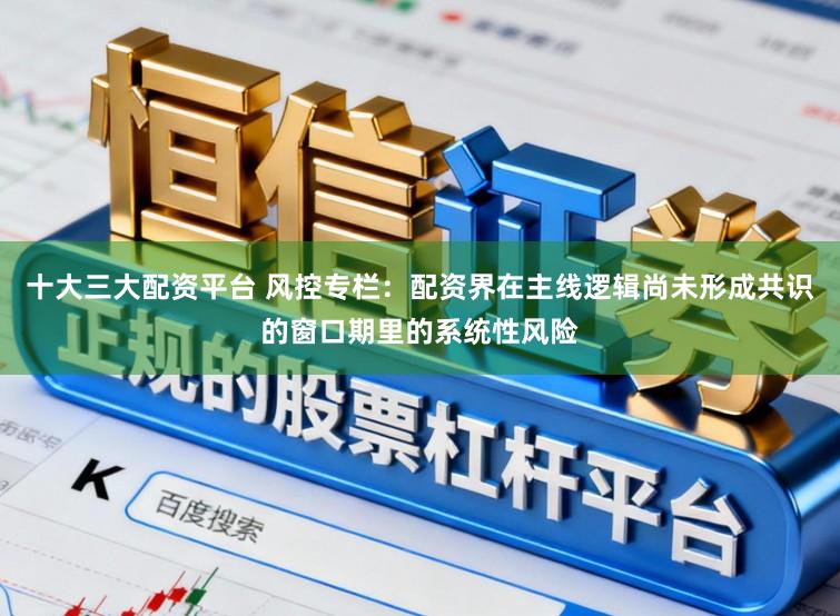 十大三大配资平台 风控专栏:配资界在主线逻辑尚未形成共识的窗口期里的系统性风险
